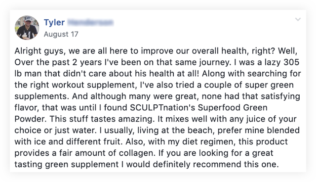 Greens review by Tyler
