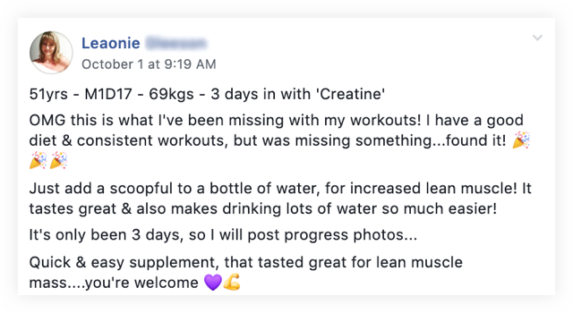 Creatine review by Leaonie